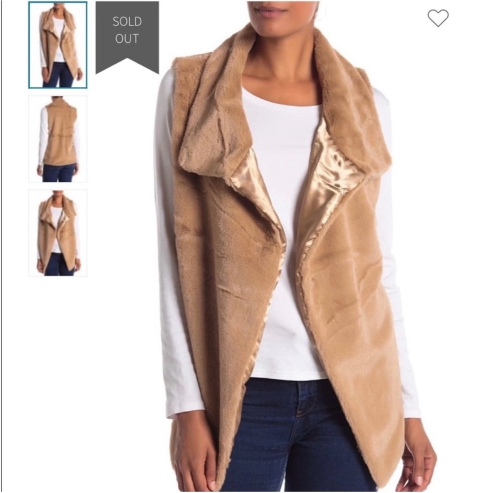 Philosophy Beige Faux Fur Vest